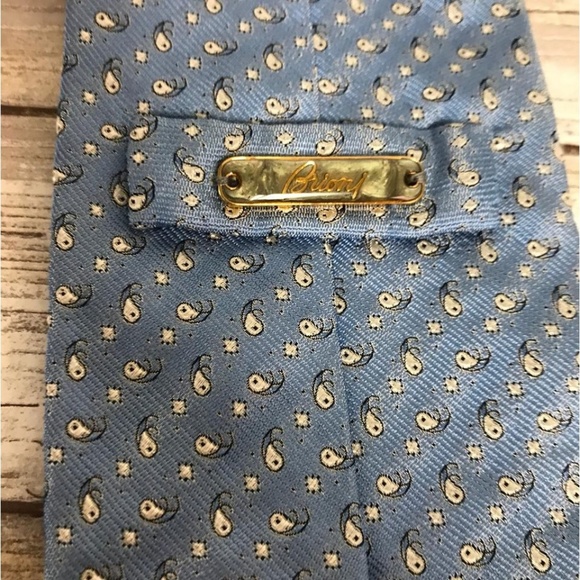 Brioni Blue Printed Silk Tie - Picture 3 of 3
